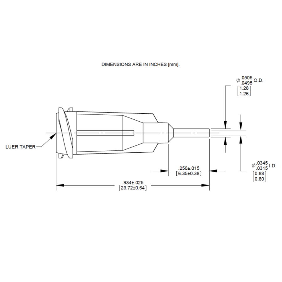 7018108 Drawing Nordson Dispensing Tip Green