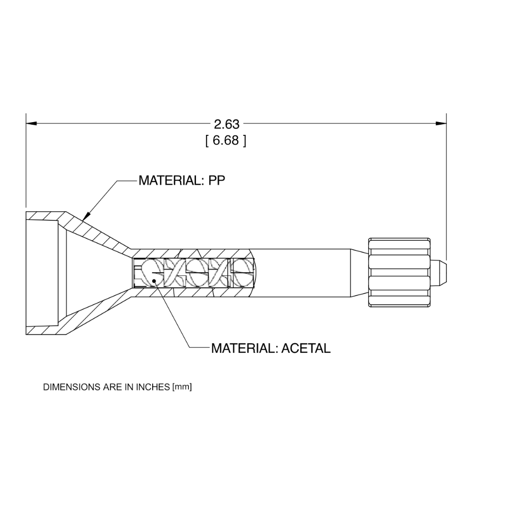 7026047 Zeichnung Nordson Statische Mischer 160-408LL