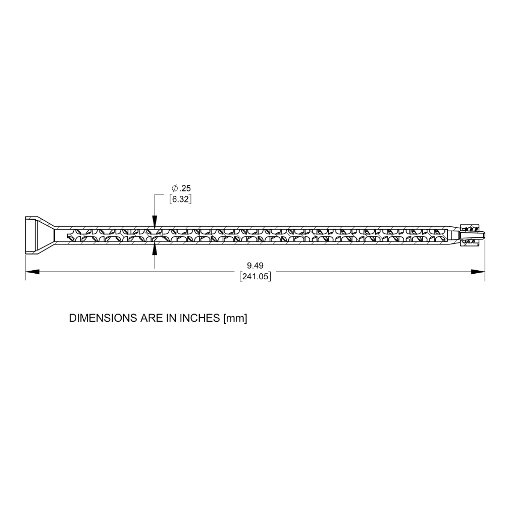 7700864 Zeichnung Nordson Statische Mischer 160-632RTLL